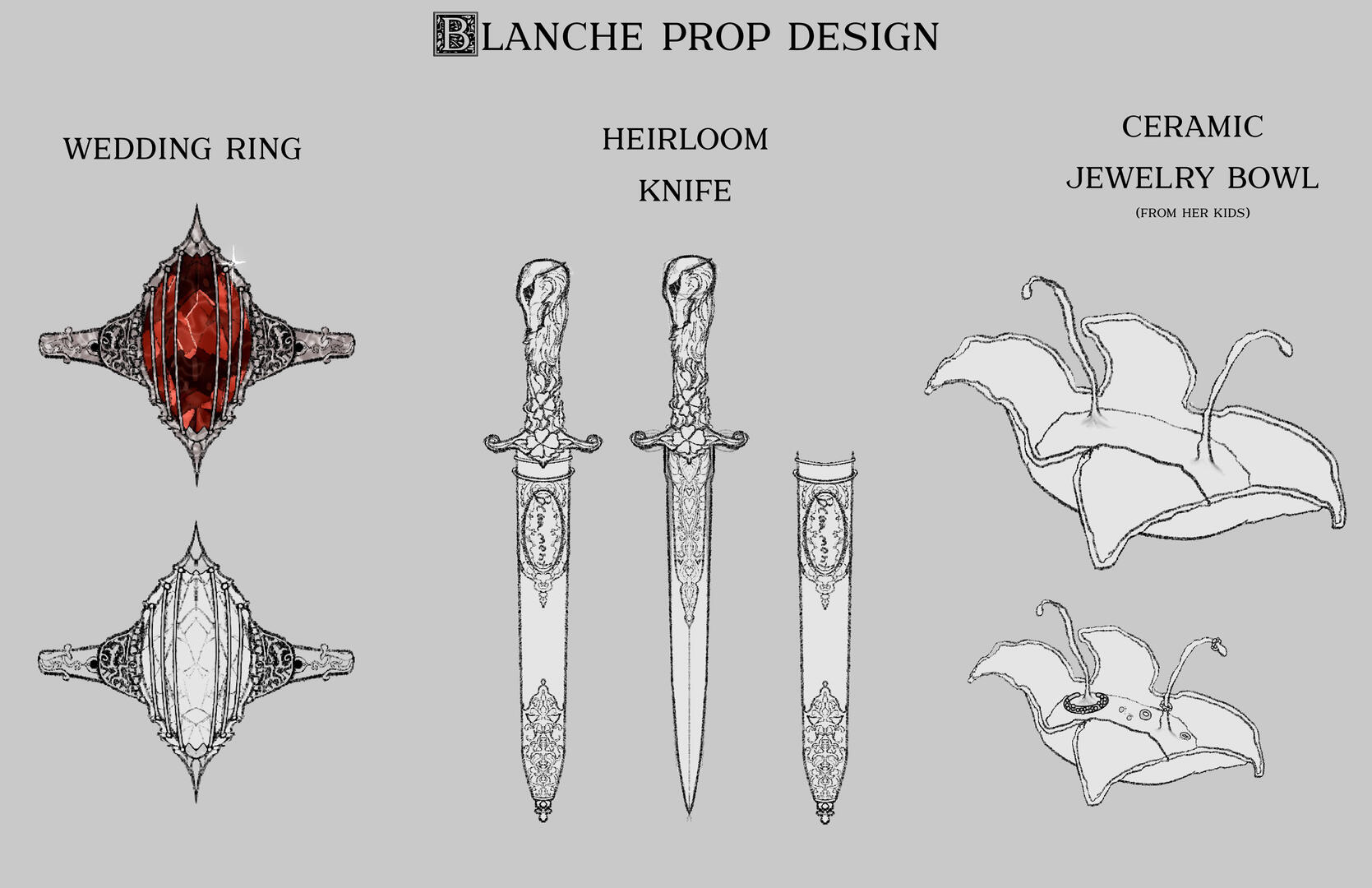 Blanche Prop Design ใDivine Vows of the Damnedใ