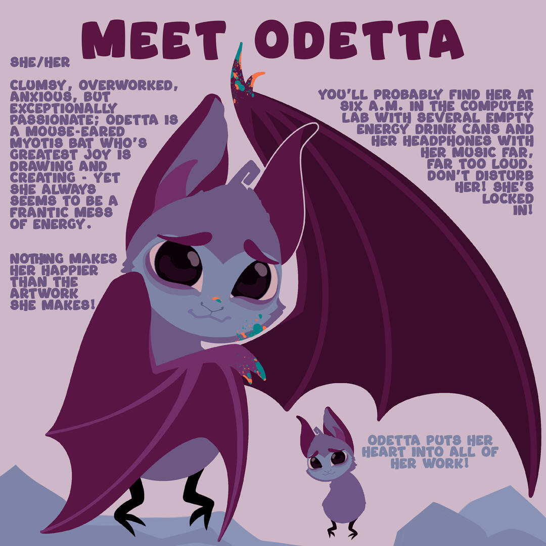 "Odetta" Mascot Design