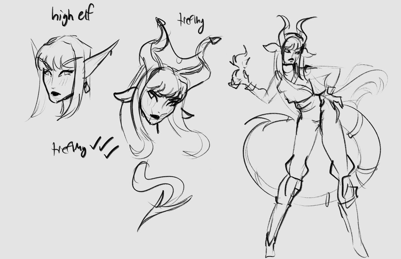 Early Harumi Ideation (European Fantasy)