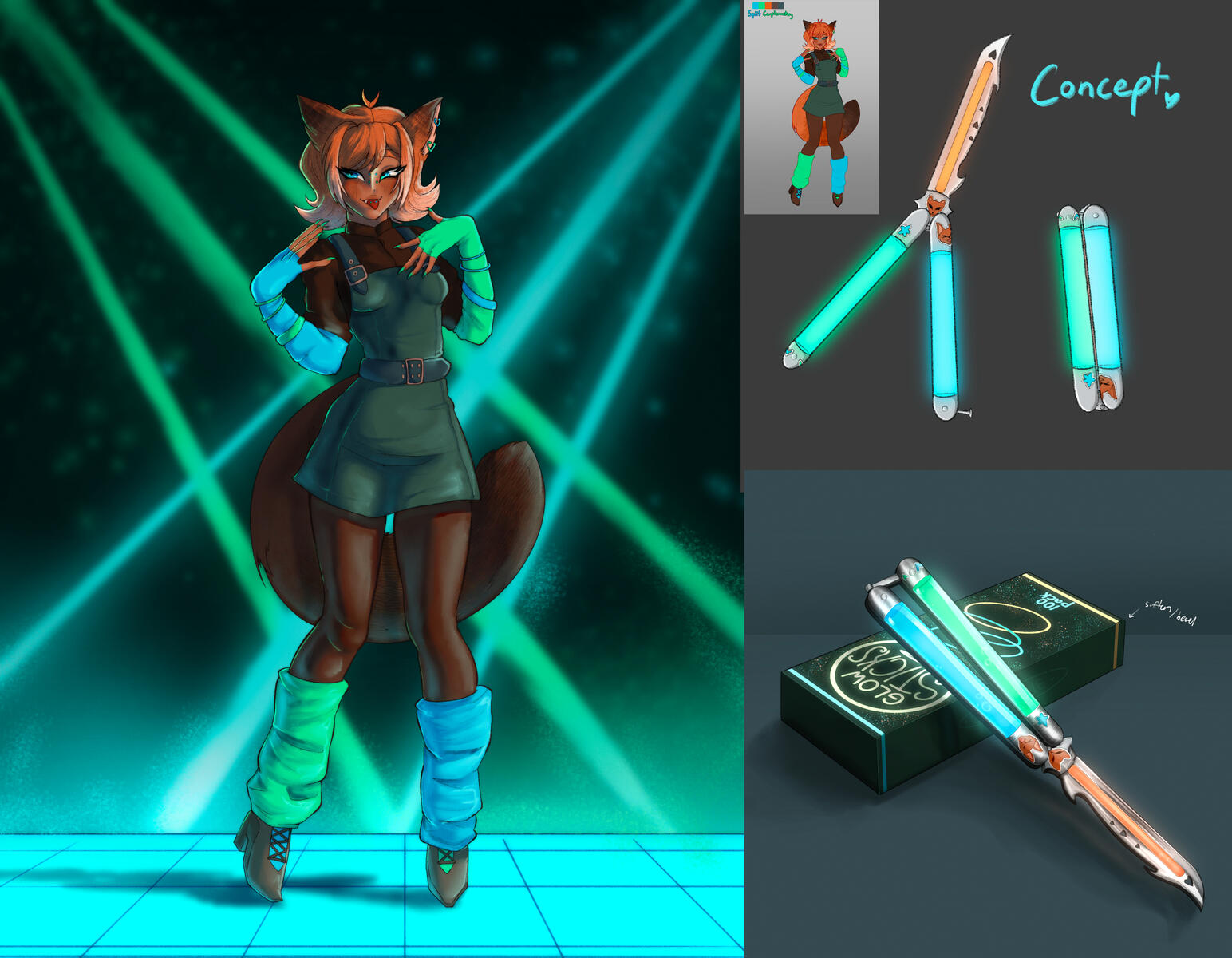 Split Complimentary Fox & Prop