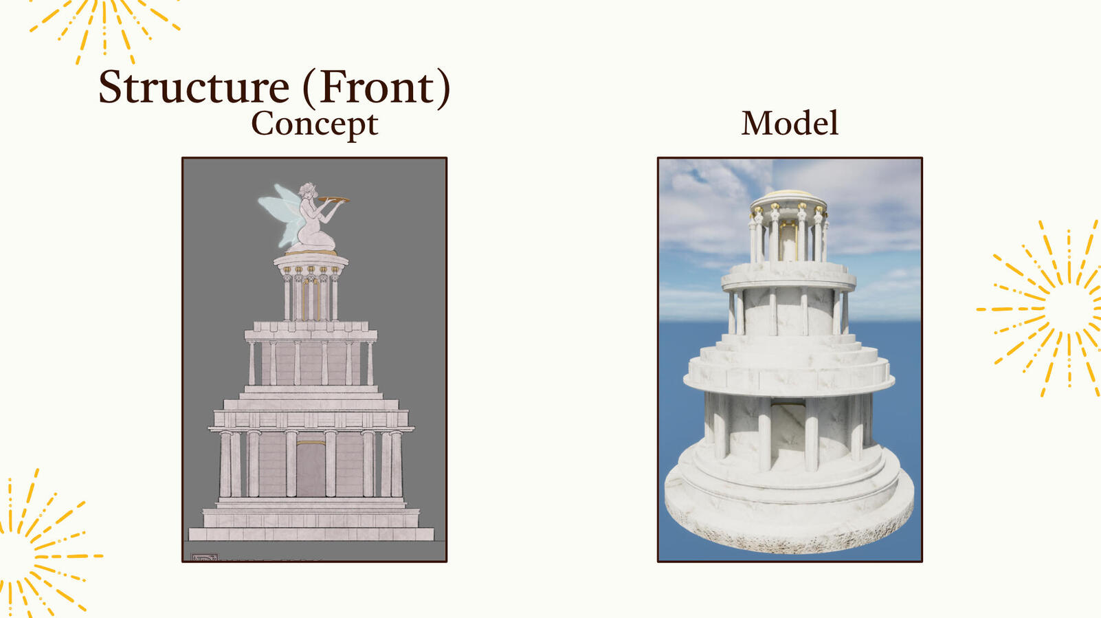 Building Model & TexturingใMarble Sculpture Gardenใ