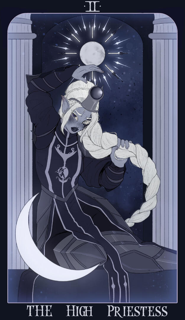 The High Priestess Tarot Card (Esmarie)ใFates Drawn by Herใ