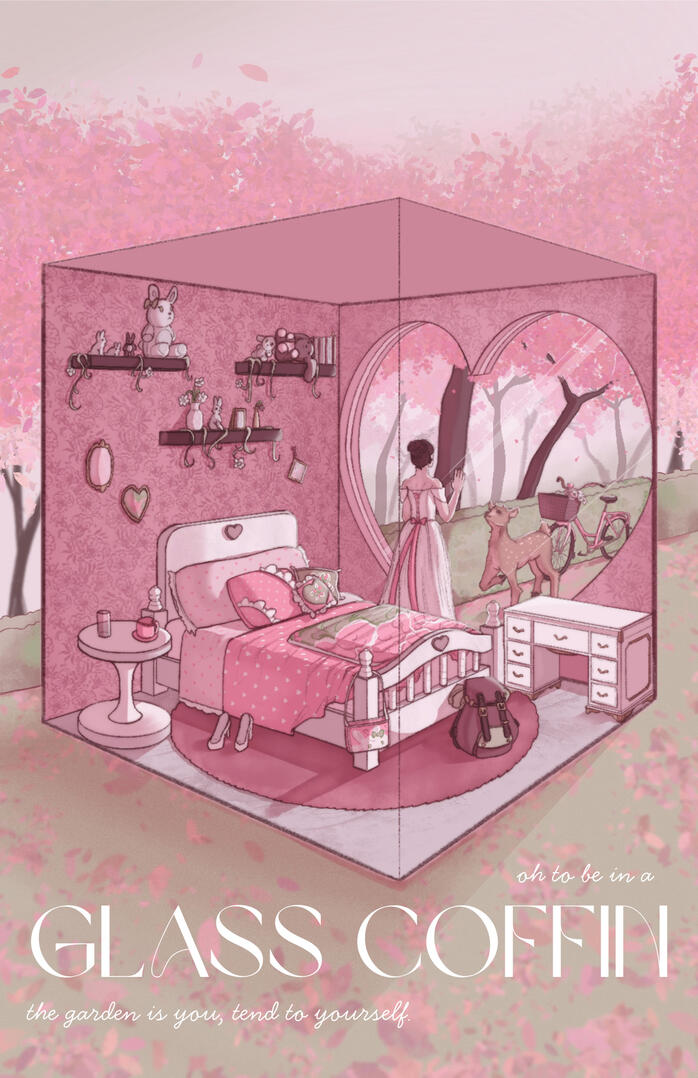 "Glass Coffin" Isometric Room Illustration