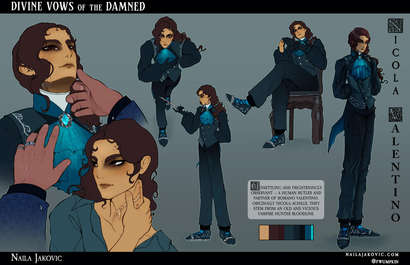 Nicola Achille "Valentino" reference sheet