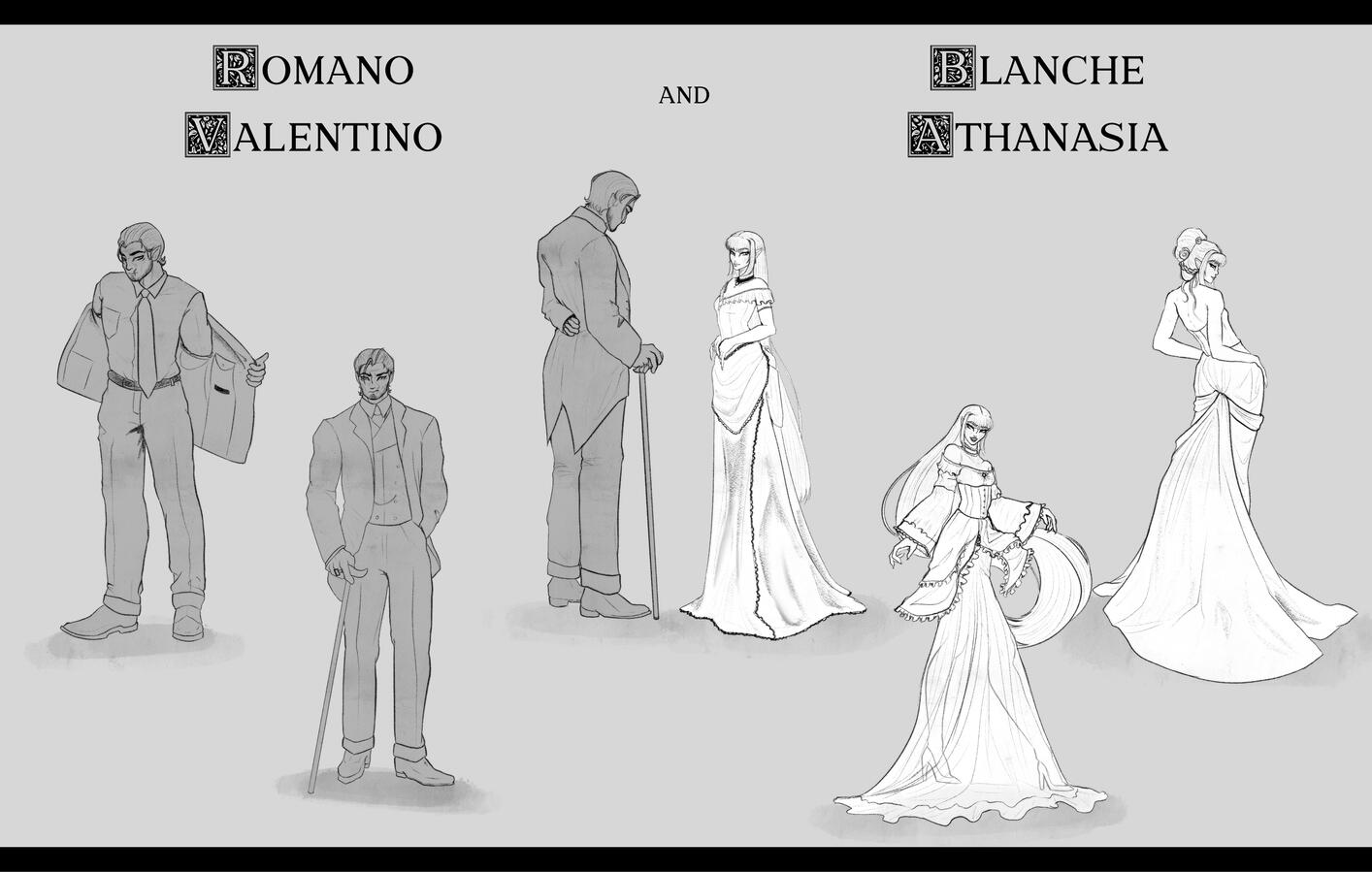 Romano & Blanche Development Sketches